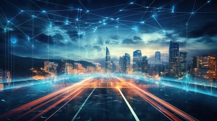 Obraz premium Edge Computing, explore the benefits and challenges of edge computing in enhancing real - time data processing and reducing latency