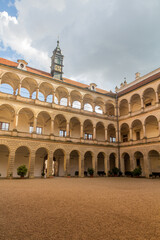 Fototapeta na wymiar Courtyard of Litomysl renaissance palace, Czech Republic