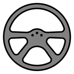 Ilustration of Steering Wheel Filled Icon