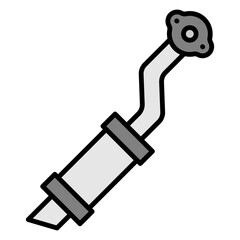 Illustration of Exhaust Pipe Filled Icon