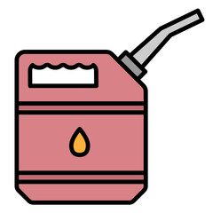 Illustration of Gas Can Filled Icon - obrazy, fototapety, plakaty
