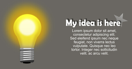 Illustration of a light bulb as an idea for someone's inspiration and imagination in finding a solution to a problem