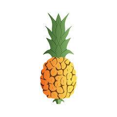 	
Pineapple fruit in colorful icon. Summer fruits for healthy lifestyle. Vector illustration cartoon flat icon isolated on white. Editable graphic resources for many purposes.