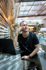 young man at  coffee shop