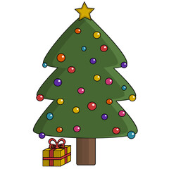 christmas tree with gifts