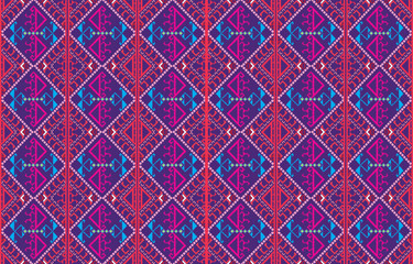 Aztec ethnic background design vector with a seamless pattern. Traditional motifs are illustrated. Element of a seamless pattern template