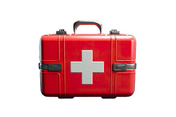 Obraz premium First aid kit case on isolated transparent background