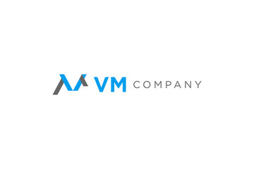 V M initial letter logo design icon symbol business financial consulting