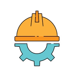 Helmet and Gear Labour Icon