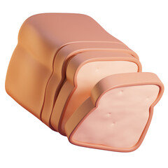 3d bread illustration