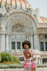 beautiful black girl traveling alone