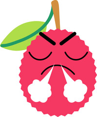 Lychee Face Over Angry Smoke Nose