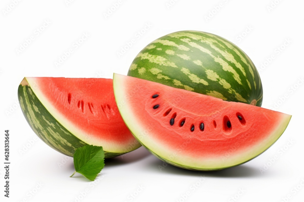 Poster appetizing watermelon on a light background. background with selective focus and copy space