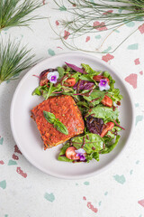 Lasaña vegana, a base de plantas