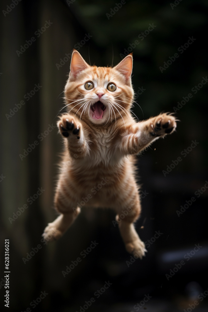 Poster Jumping kitten