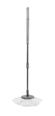 Mop with plastic handle isolated on white