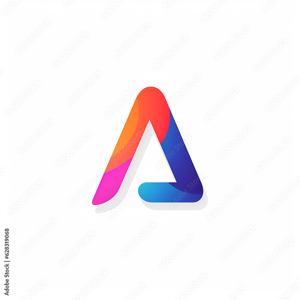 Poster modern abstract colorful graphics as label template