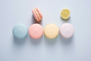 Obraz premium Colourful dessert on a clean background