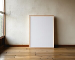 Blank mock up frame isolated on industrial style background