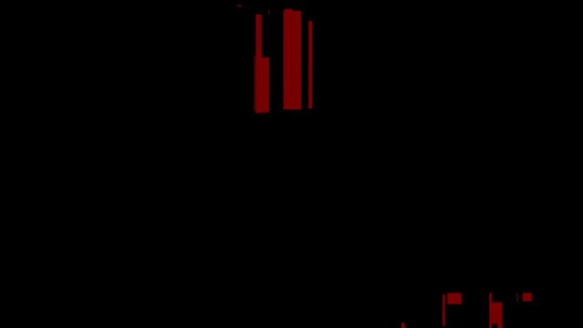 Glitch RGB Sound Artifacts Red Green Blue Black Background Corporate Green Screen Video Effect Visual Effect Transparent Particle Overlay Particle