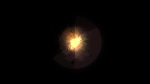 Anime Energy Ball 001 pulsing, glowing and flickering as it eminates electricity, 4k with alpha channel 
