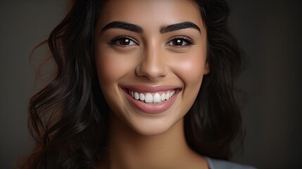 Obraz premium A woman with a smile on her face