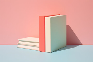 Colourful books, simple and clean design