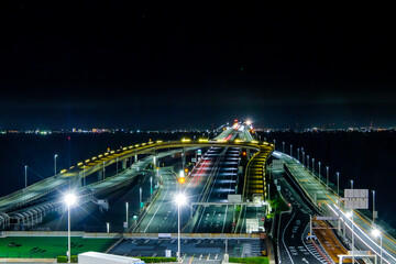 Fototapeta na wymiar 東京湾アクアラインの夜景
