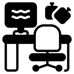  Workspace black style icon