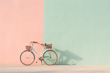 Retro vintage bicycle on a clean background