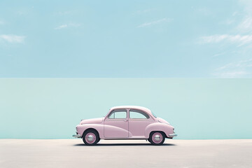 Fototapeta na wymiar Retro vintage car on a clean background
