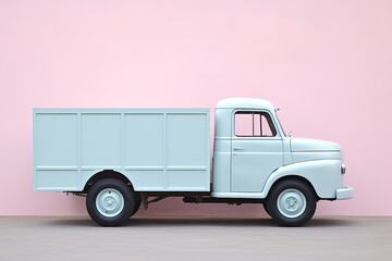 Retro truck on a clean background