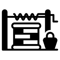  Water well black style icon