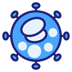  Virus blue style icon