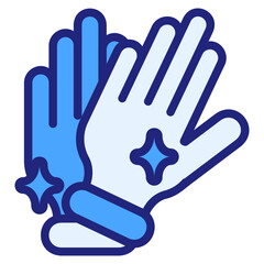  Gloves blue style icon