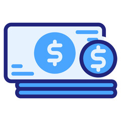  Money blue style icon