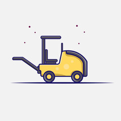 construction vehicle illustration icon. construction vehicle icon illustration concept