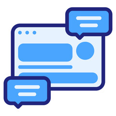  Social media blue style icon