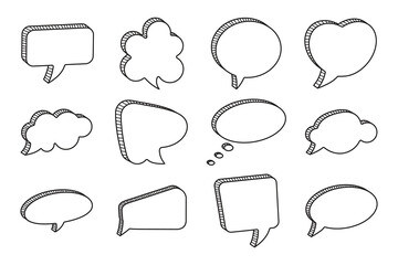 doodle bubble speech comic empty element design © Nyco_art