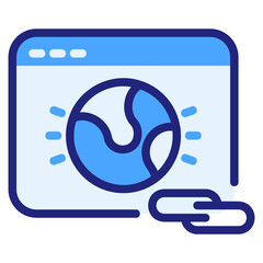  Internet blue style icon