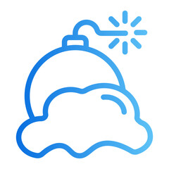 smoke bomb gradient icon