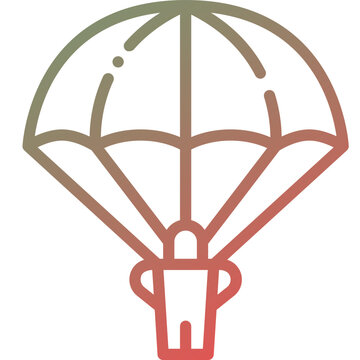 recommend clip art: paratrooper gradient line icon
