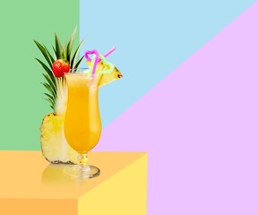 Tasty fresh Orange cocktail drink in glass