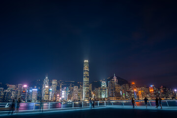 Fototapeta na wymiar Hong Kong Victoria Harbour View at Night