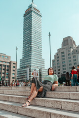 beautiful indian girl traveling alone	

