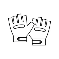 Fingerless glove sport icon design. isolated on white background. vector illustration