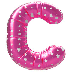 Letter C Balloon Pink