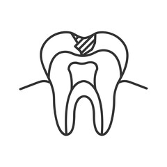 Tooth dentist icon symbol image vector. Illustration of the dental medicine symbol design graphic image