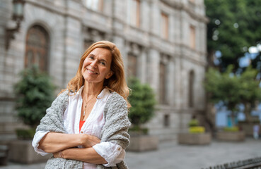 Fototapeta premium portrait of a mature blonde girl 