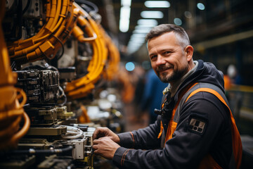 Obraz na płótnie Canvas Engineer teams work together to conduct inspections, leveraging their collective knowledge and skills to thoroughly assess and evaluate various systems at factory